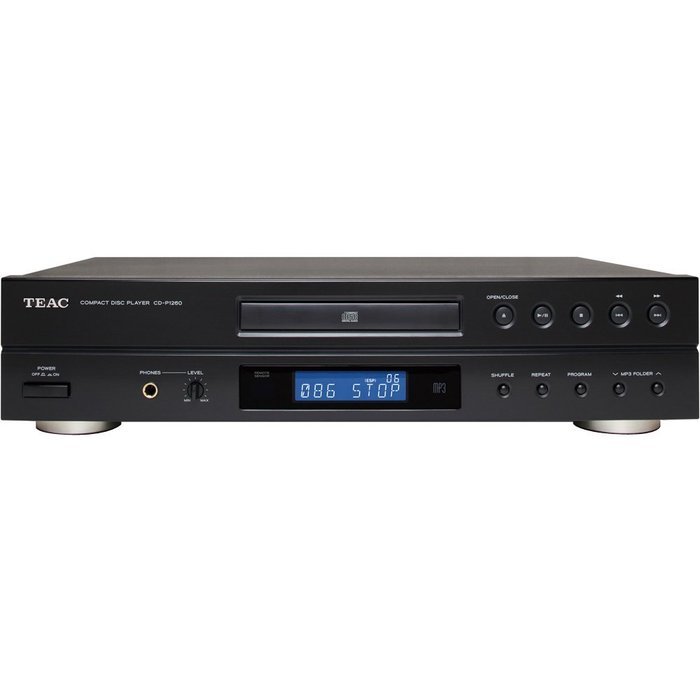Teac CD Player with LCD and MP3 Playback (CD-P1260) with Trisonic Laser Lens Cleaner for DVD/CD Players N2