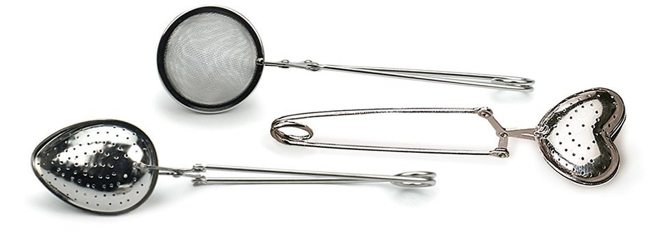RSVP Heart Shaped Spoon Tea Infuser Strainer 18/10 Stainless Steel Valentine NEW