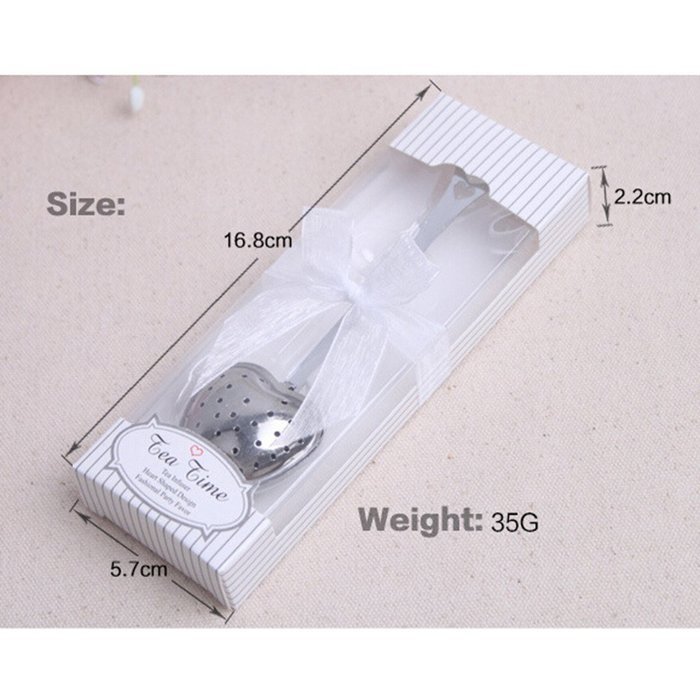 chendongdong 1pcs Heart Shaped Tea Infuser Spoon Strainer Stainless Steel Steeper Handle Shower N9