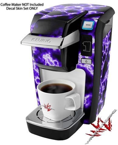 Electrify Purple - Decal Style Vinyl Skin fits Keurig K10 Mini Plus Coffee Makers (KEURIG NOT INCLUDED) N3