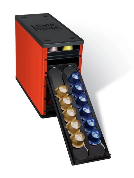 YouCopia Caf&eacute;Stack Nespresso Capsule Organizer, Electric Red (Orange-Red) N9