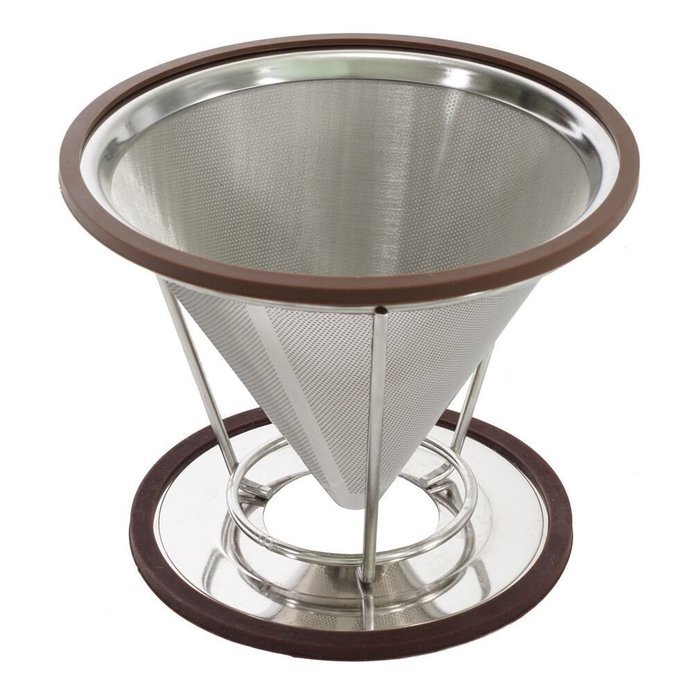 Koonan Stainless Steel Portable Coffee Filter Rack,Spring type coffee frilter rack(Filter rack(1-4cups)-D) N16