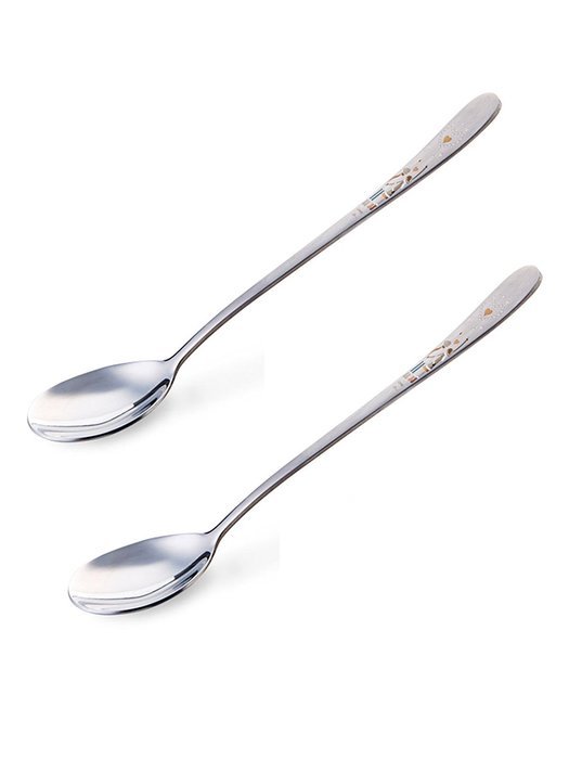 WJL Stainless Steel Espresso Paddle Spoons, Stylish design, especially for young people,couple spoon(2 set) N3
