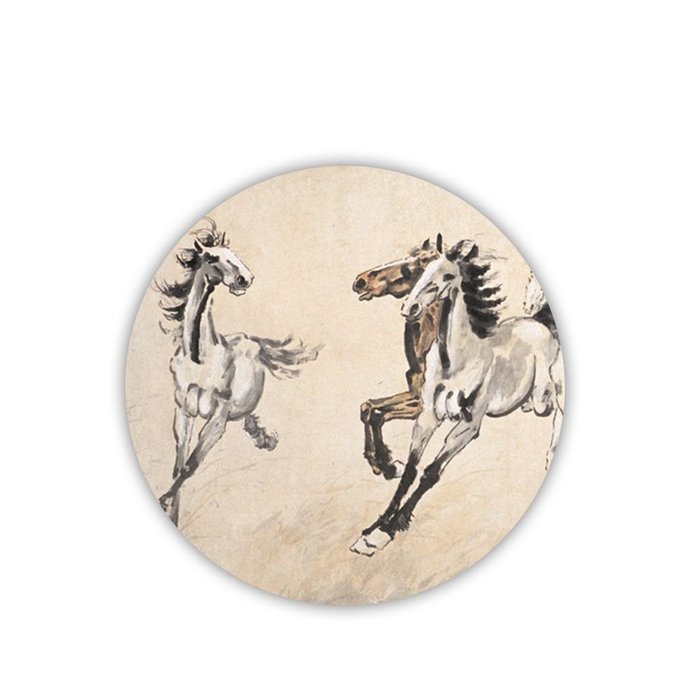 Generic Mdf Out Of The Ordinary Cup Mat Have With Asian Horse Artists N6