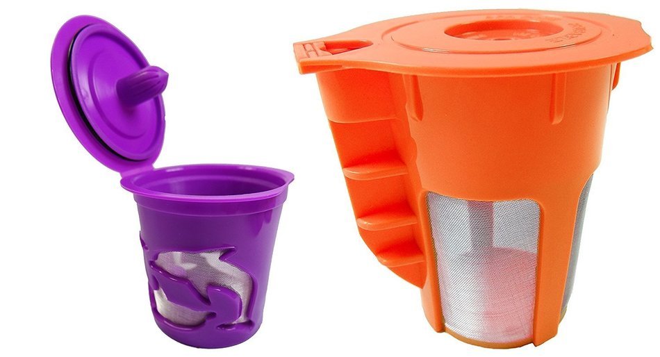 EZ Brew Reusable K Carafe & K Cup Coffee Filter Combo set for Keurig 2.0, K200, K300, K400, K500 Series N5
