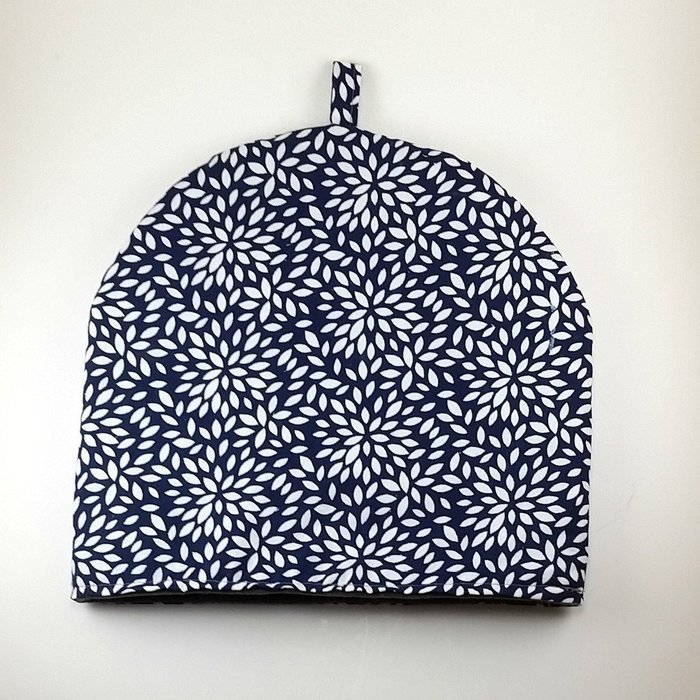 French Press Cozy Cover, 8 cup, Insulated Cosy, Blue White, Tea Cozy N4 free image download