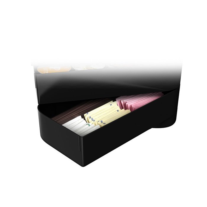 Mind Reader "Eclipse" 24 Capacity Single Serve Coffee Pod and Condiment Holder with Swing-Out Drawers, Black N7