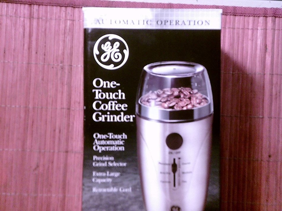 GE General Electric One-touch coffee grinder silver black 1 owner N2