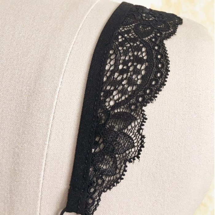 Bra Top ，Beautyvan Comfortable Hollow Translucent Sheer Lace Strap Lingerie Bra (L, Black) N7