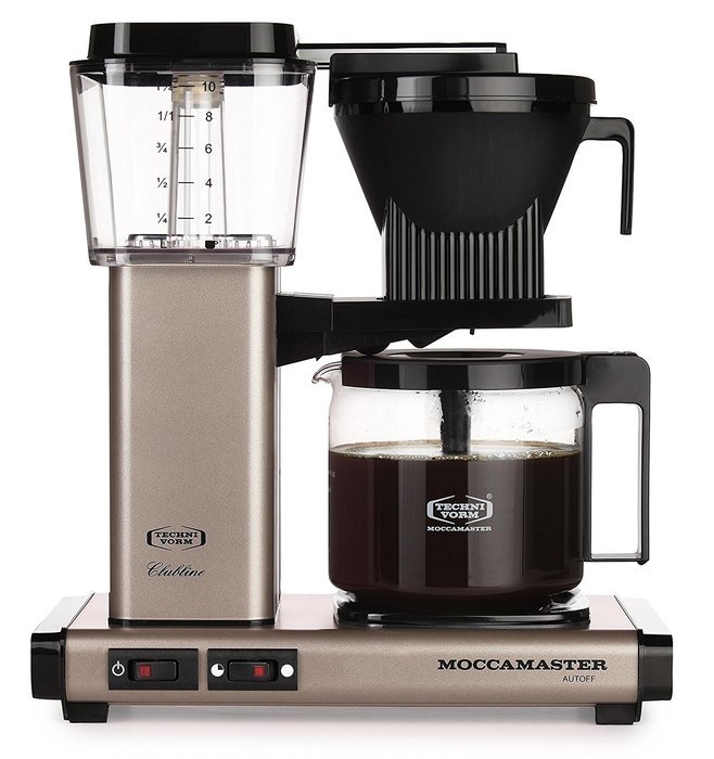 Moccamaster KBG 741 10-Cup Coffee Brewer with Glass Carafe, Polished Silver N13