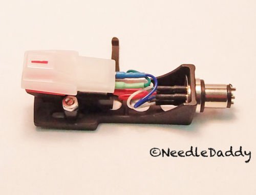NEW BLACK TURNTABLE HEADSHELL + SANYO MG-09D CARTRIDGE + NEW NEEDLE N3