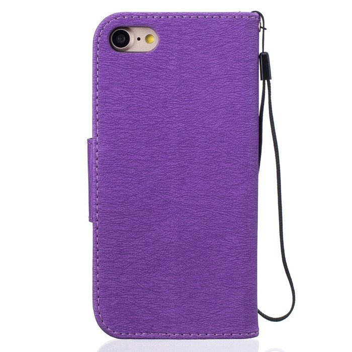 iPhone 7 Case, iPhone 7 Wallet Case,PHEZEN Beauty Flower Girl Cat Design PU Leather Wallet Case Stand Flip Case... N73