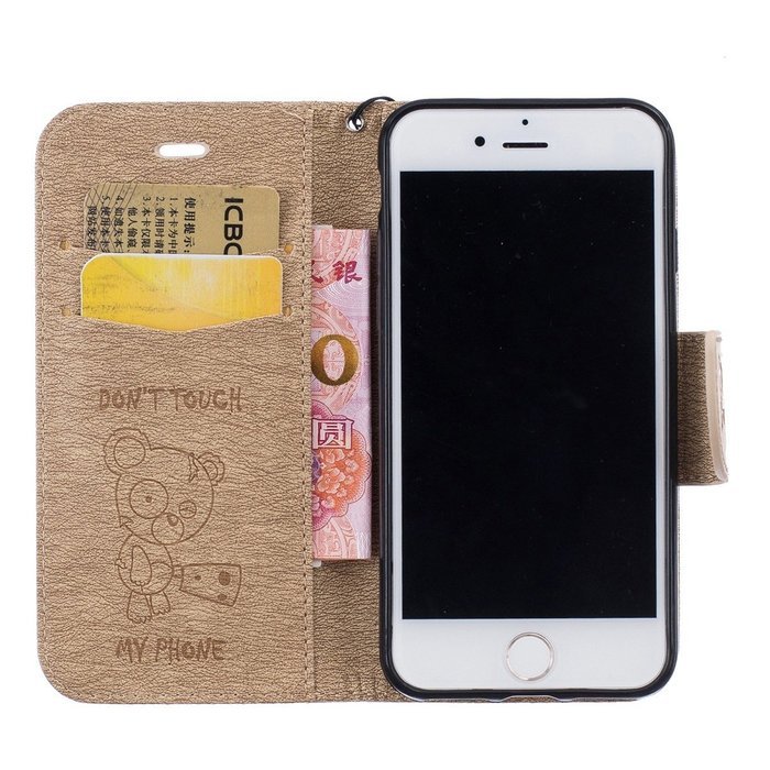 iPhone 7 Case, iPhone 7 Wallet Case,PHEZEN Beauty Flower Girl Cat Design PU Leather Wallet Case Stand Flip Case... N77