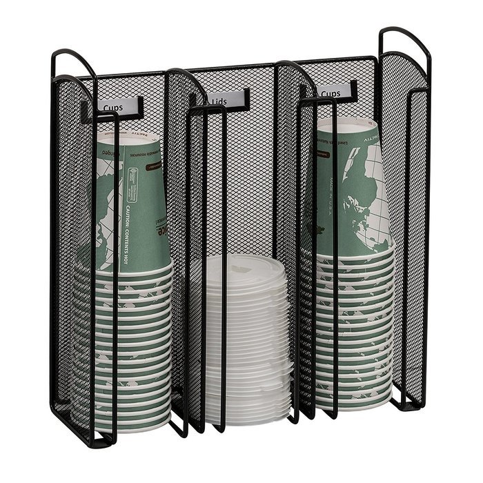 Safco Products 3293BL Onyx Mesh Break Room Supplies Organizer, Black N8
