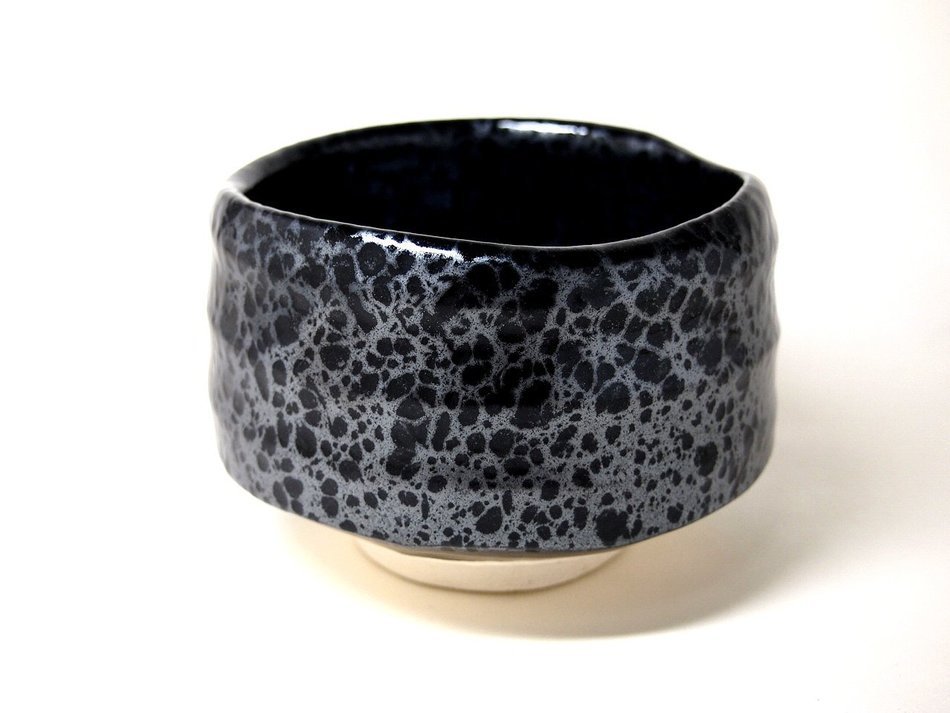 YUTEKI-TENMOKU 4.4inches MATCHA BOWL TOHKI Japanese Pottery N3