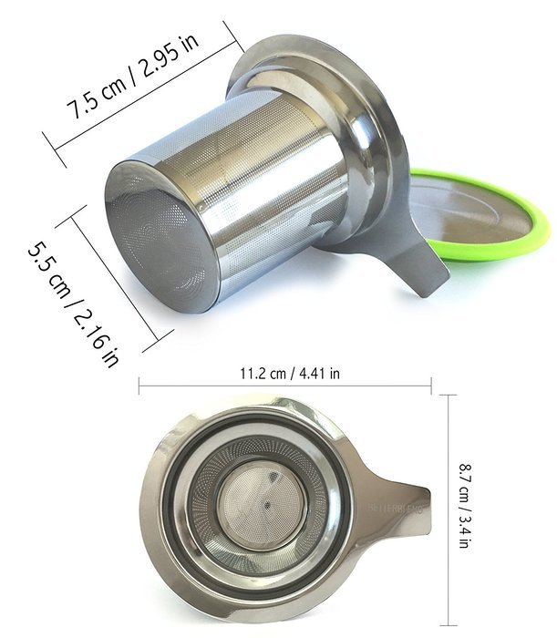 BetterBlend Tea Infuser Stainless Steel - Brew-in-Mug Tea Strainer for Loose Leaf Tea - Fine Tea Filter for Single... N7