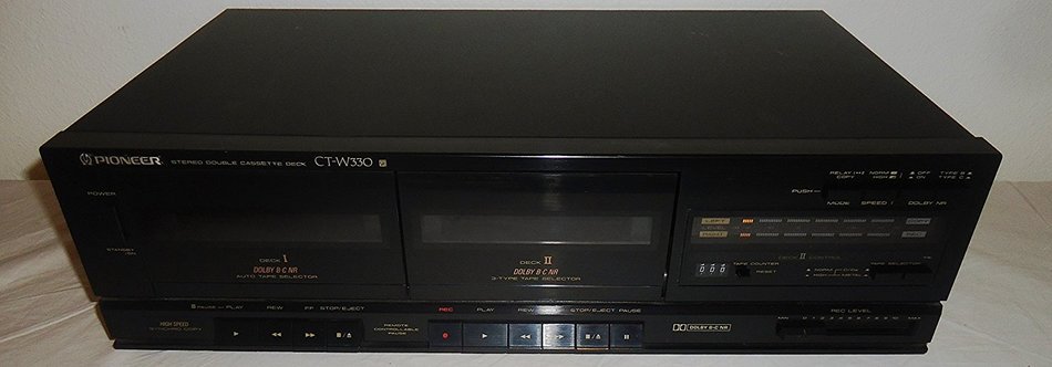 Pioneer CT-W330 Recordable Stereo Dual Cassette Tape Deck -With Deck II Control N8
