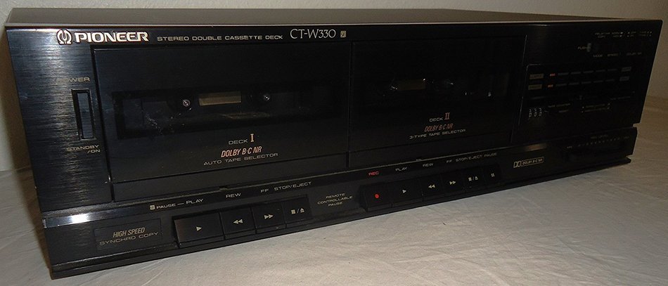 Pioneer CT-W330 Recordable Stereo Dual Cassette Tape Deck -With Deck II Control N9