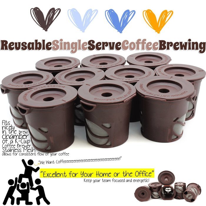 Refillable Single Cup Reusable Filter Pack of 3 N7