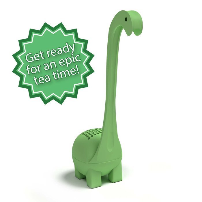 Baby Dino Loose Leaf Tea infuser with Long Handle Neck & Cute Ball Body. Not a Shark, Nessie or t rex it&rsquo;s a deep... N8