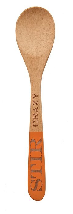 Talisman Designs Beechwood Mixing Spoon, Laser Etched with Honey Bee Art, 12" Long N13