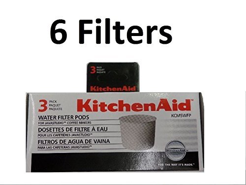 (6) KitchenAid Coffee Maker Water Filter Pods KCM5WFP GENUINE