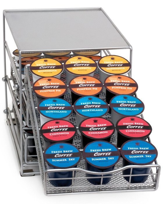 Lipper International 8670G In-Cabinet Coffee Pod Drawer, Grey N3