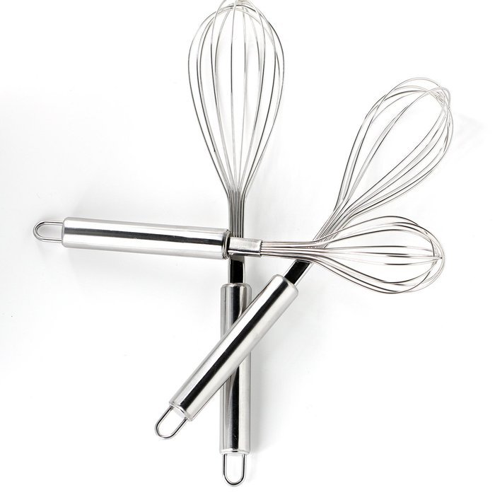 Boom Stainless Steel Whisk, Kitchen Whisk, Balloon Whisk Set, Wire Whisk, Egg Frother, Milk & Egg Beater Blender... N4
