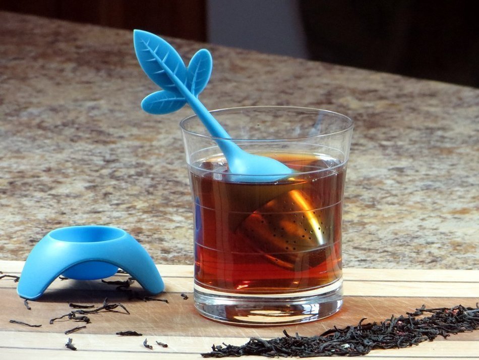 Two Trees Co. Best Tea Infuser - Stylish Loose Leaf Strainer Filter - Durable Silicone and Stainless Steel - Drip... N18