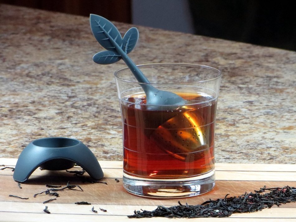 Two Trees Co. Best Tea Infuser - Stylish Loose Leaf Strainer Filter - Durable Silicone and Stainless Steel - Drip... N21