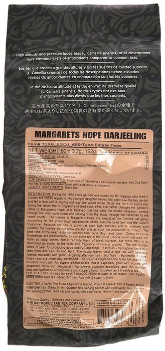 Metropolitan Tea 60 Count Classic Teabags, Margaret's Hope N4