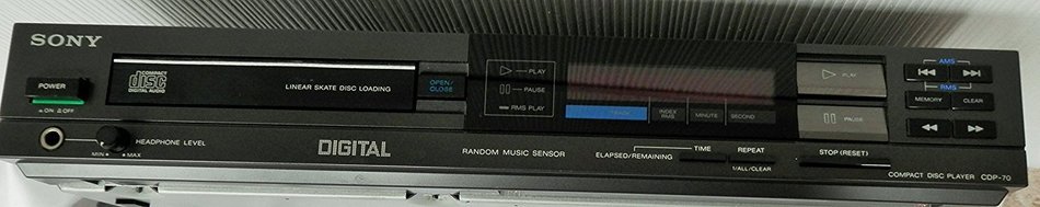 Sony CDP-70 CD Single Disc Compact Disc Player Vintage 1985 N2
