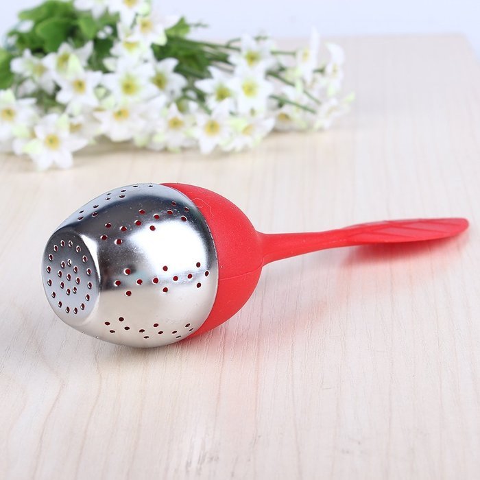 zhijiang 3 Colors Food-grade Silicone Leaf Tea Ball Tea Bag Filter Creative Stainless Steel Insulation Tea Infuser N17
