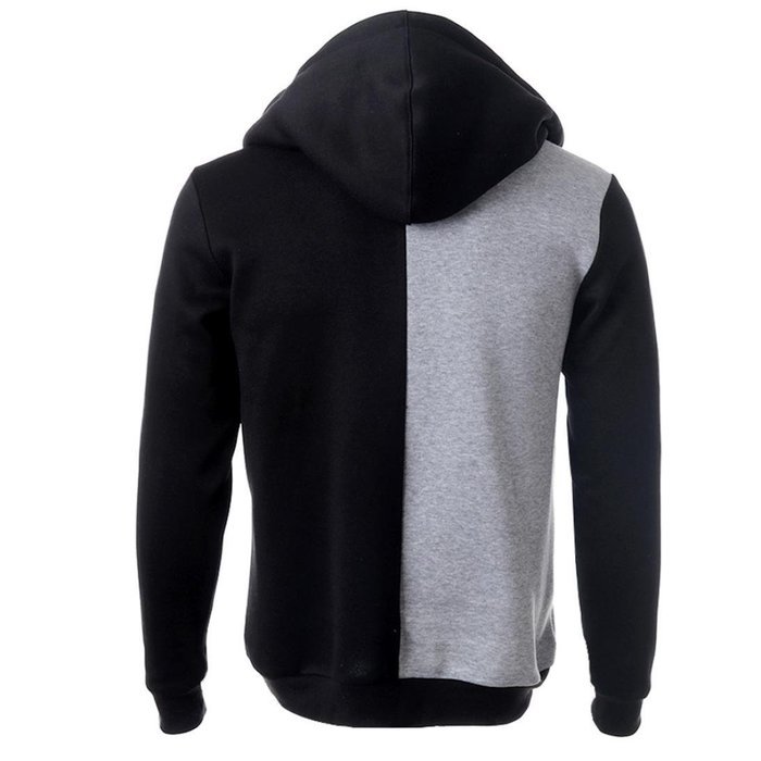 Men's Jacket,Laimeng Cotton blend Long Sleeve Hoodie Hooded Sweatshirt Tops Jacket Coat Outwear (XXL, Black) N5