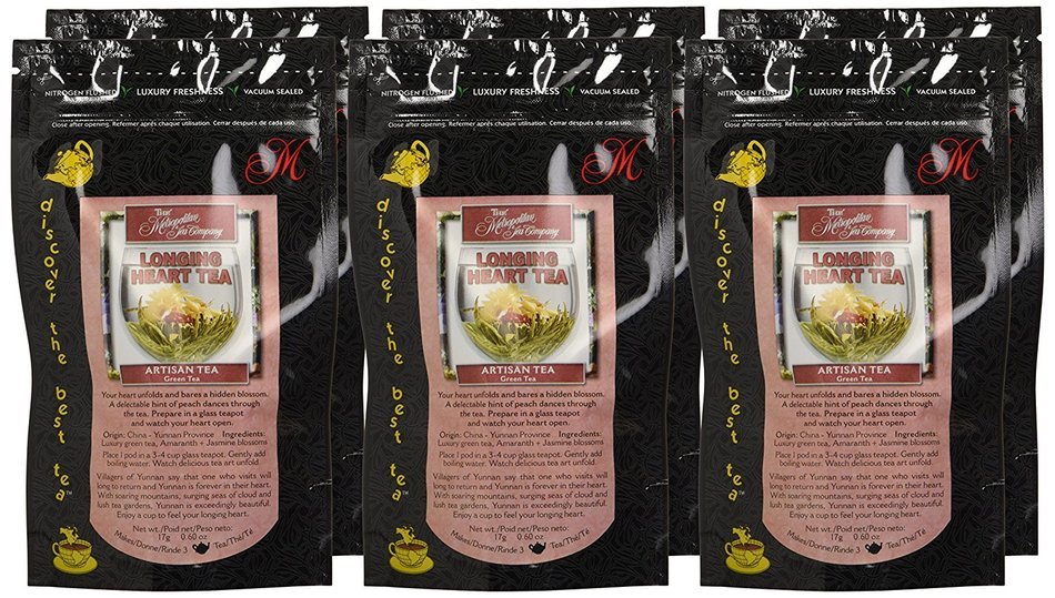 Metropolitan Tea Discovery Artisan Flowering Tea Pack, Longing Heart N7