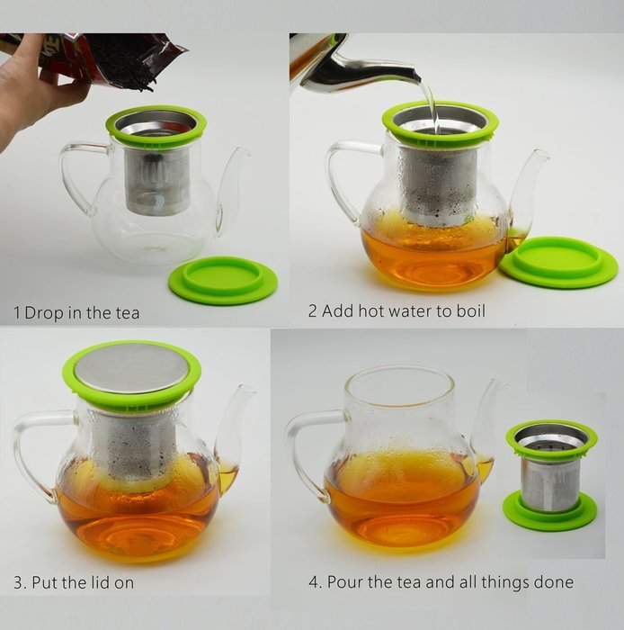 Xenics Tea Infuser with Lid Stainless Strainer Tea Strainer Brew in Mug N5