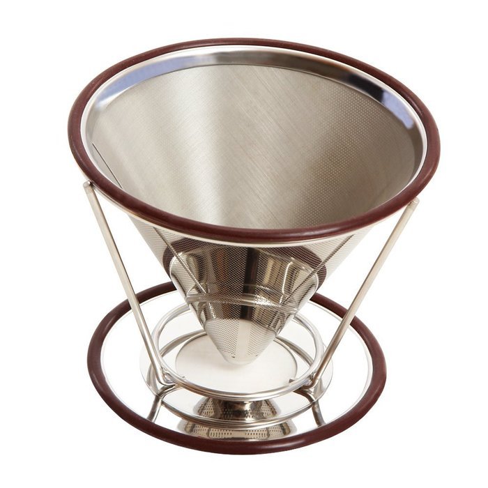 Premium Coffee Cone Dripper By KB Goodlife - Stainless Steel Reusable Pour Over Coffee Filter - Designed For Osaka... N8