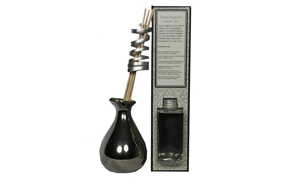 Essential D&eacute;cor Entrada Collection Cotton Ceramic Diffuser, 60ml, Black