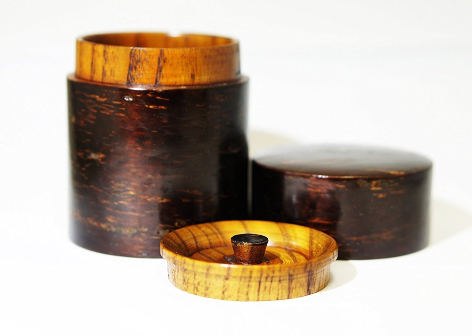 "Chadutsu" Tea Canister Cherry Bark Japan Import N8
