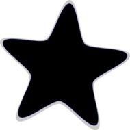Black Star Clip Art N2