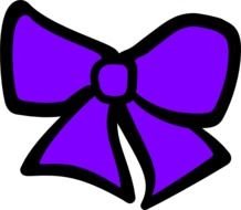 Purple Hair Bow Clip Art