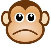 Sad Monkey Face Clip Art