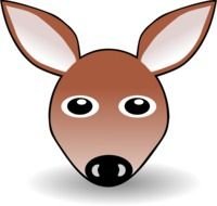 Clip art of Cartoon deer head