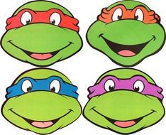 happy faces of Ninja Turtles
