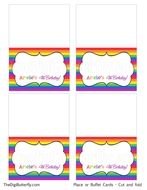 Rainbow Placecards