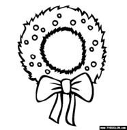 Christmas Wreath Coloring Page