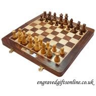 Personalised 12 Inch Folding Wooden Chess Set Ref Cs12 2219 Pjpg
