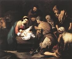 Birth Of Baby Jesus drawing