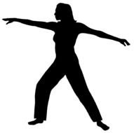 Female Fitness Silhouette drawing