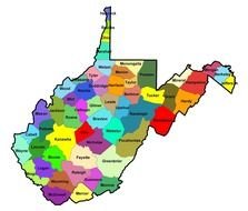 West Virginia Map as a graphic illustration